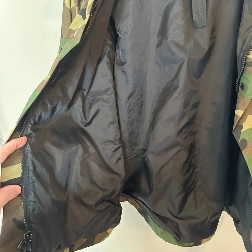 Log House Designs Gore-Tex Best‎ Defense Camo Military Jacket Mens Small USA